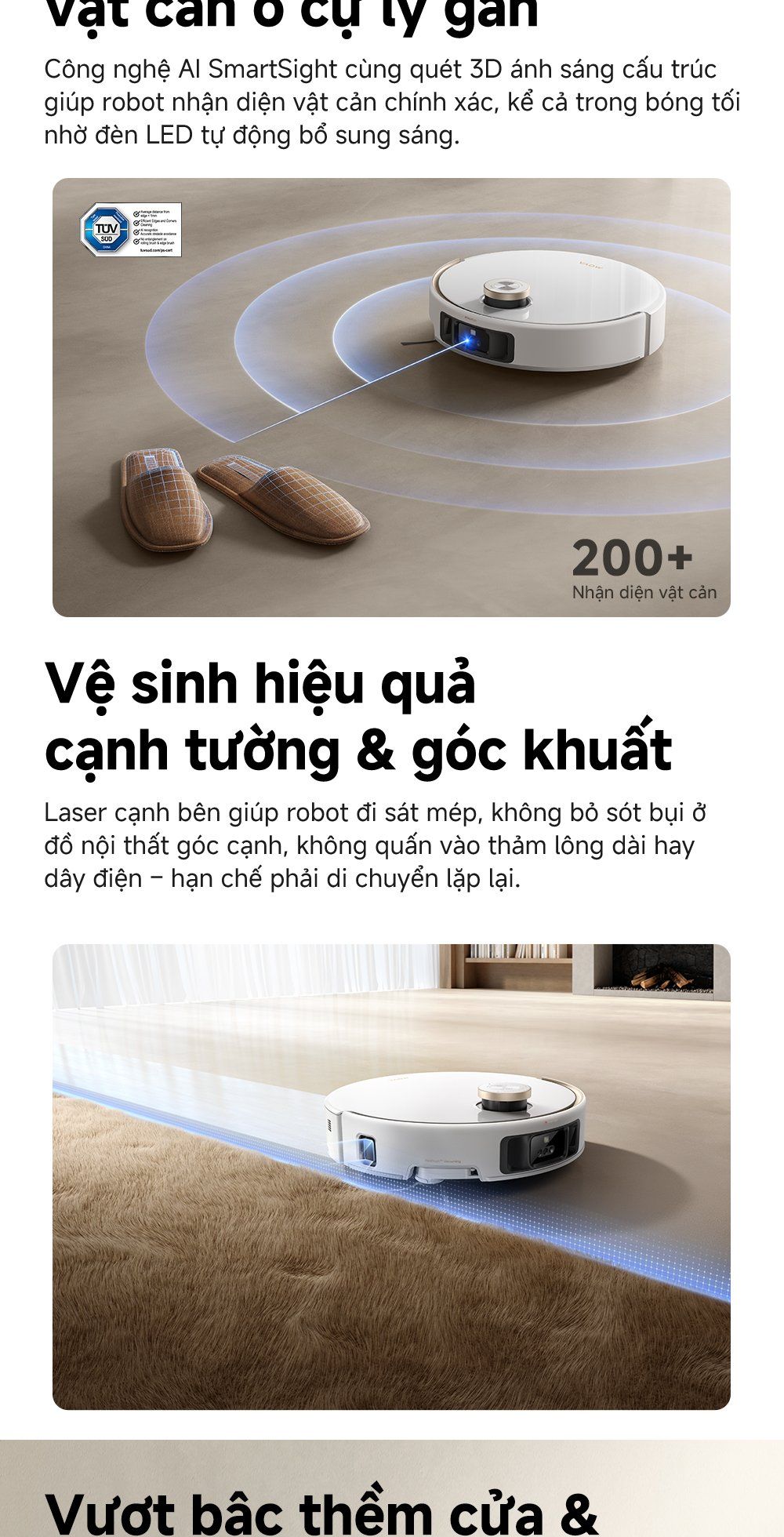 Robot hút bụi lau nhà thông minh MOVA V50 Ultra vệ sinh hiệu quả