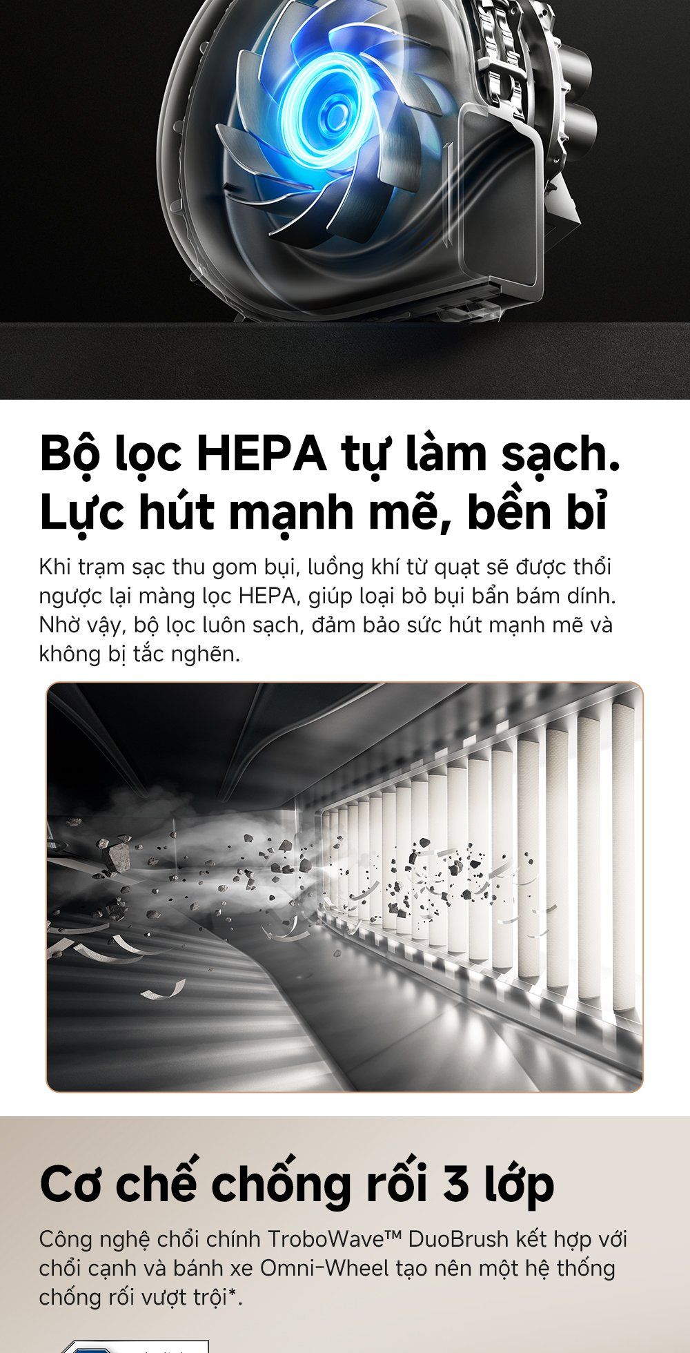 Robot hút bụi lau nhà thông minh MOVA V50 Ultra bộ lọc hepa