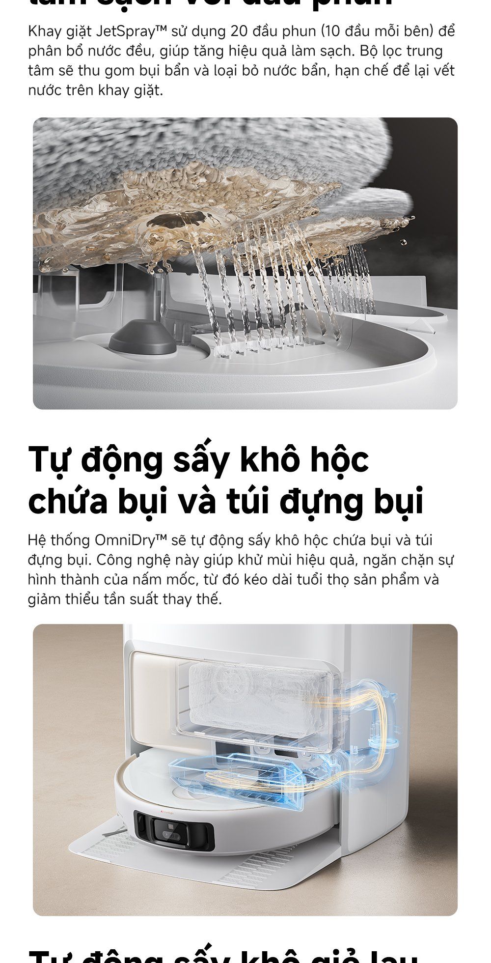 Robot hút bụi lau nhà thông minh MOVA V50 Ultra tự động sấy hộc chứa bụi