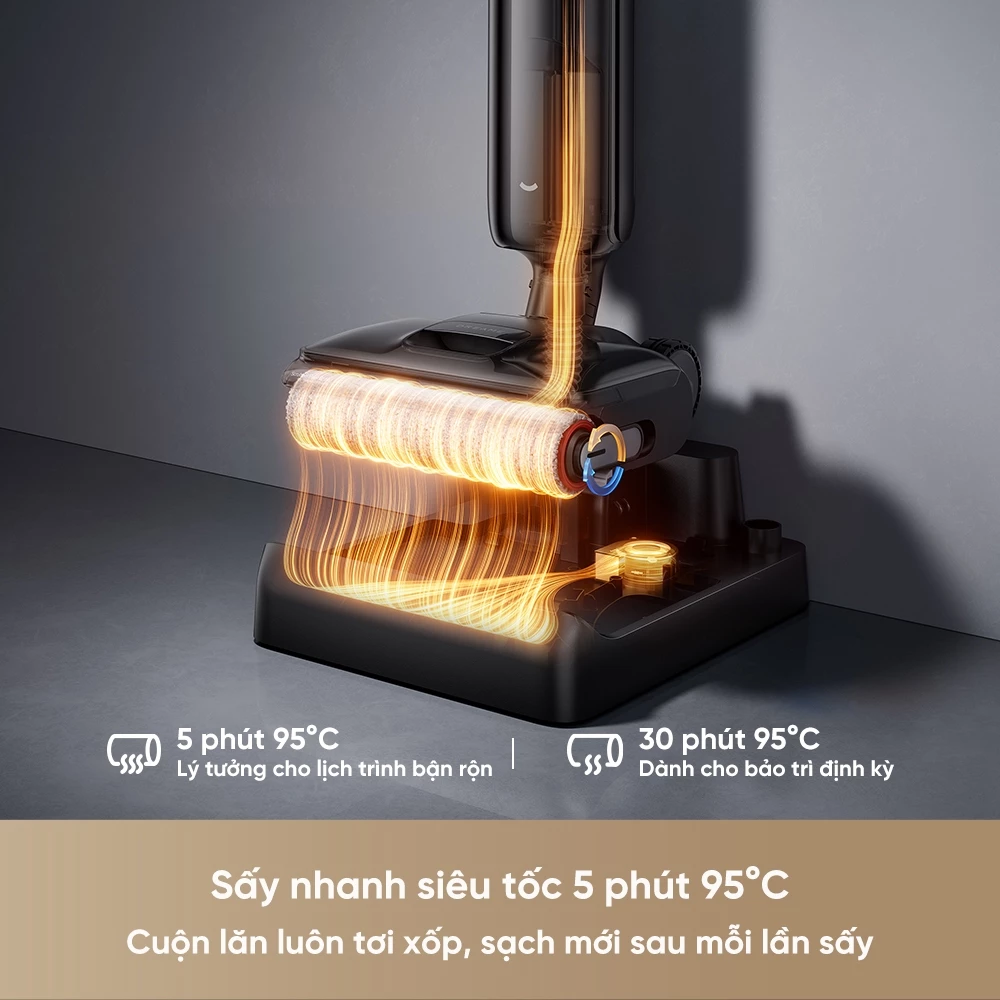Dreame H16 FlexReach giặt cuộn lăn bằng nước nóng