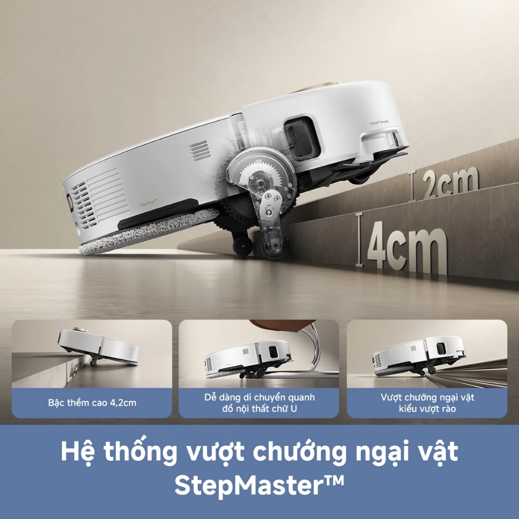 Robot hút bụi lau nhà thông minh Dreame Mova V50 Ultra vượt chướng ngại