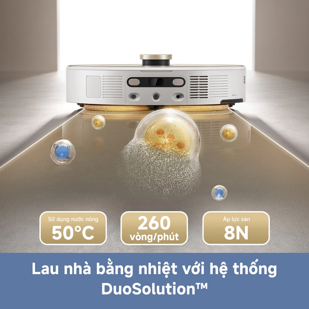 Robot hút bụi lau nhà thông minh Dreame Mova V50 Ultra lau nhà bằng nhiệt