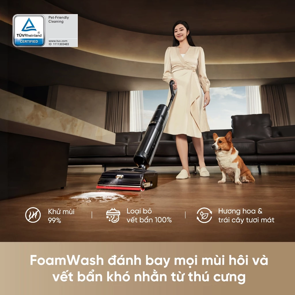 Máy hút bụi lau nhà khô và ướt Dreame H15 Pro FoamWash 2026 - Ảnh 4