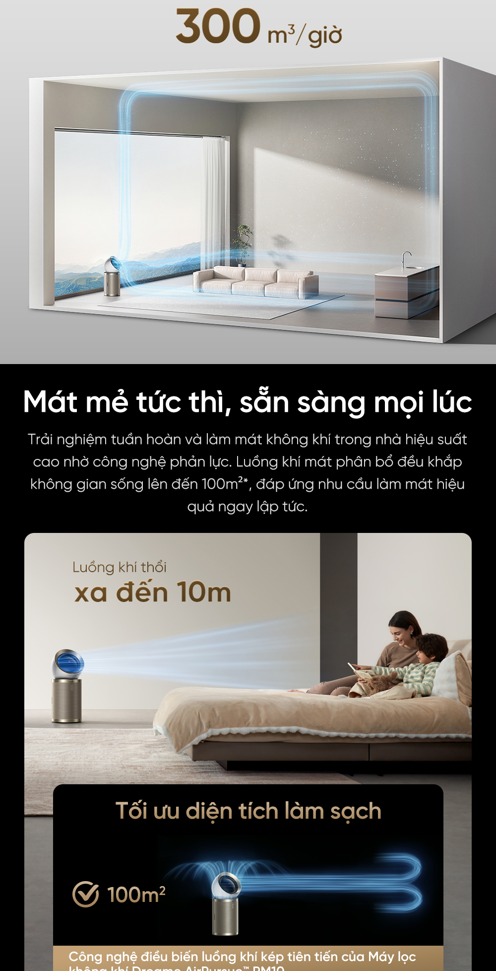 Máy lọc không khí Dreame PM10 làm mát và làm ấm tức thì