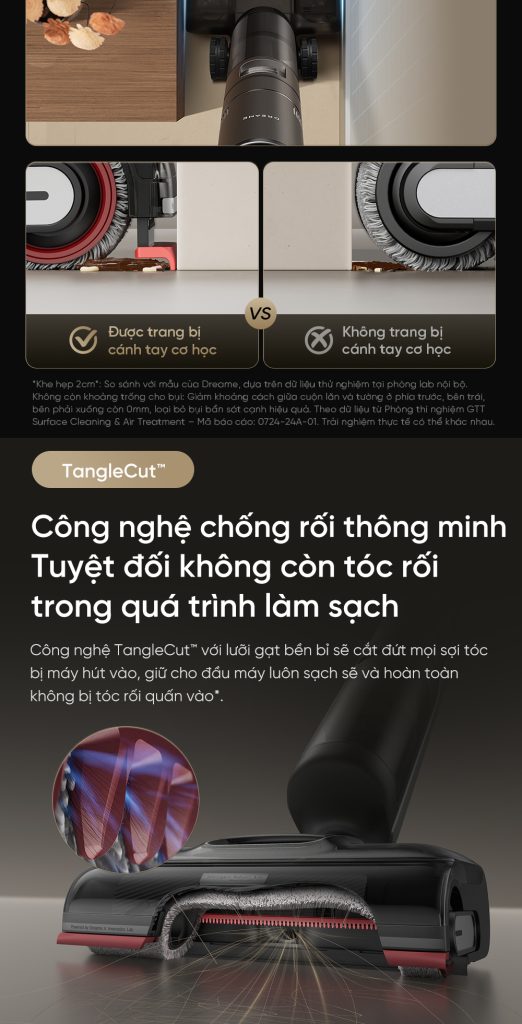 Máy hút bụi lau sàn thông minh Dreame H15 Pro công nghệ chống rối