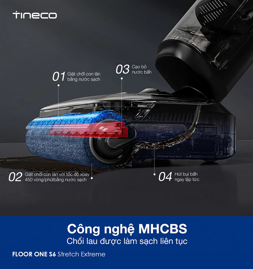 Tineco Floor One S6 Stretch Extreme c&ocirc;ng nghệ MHCBS