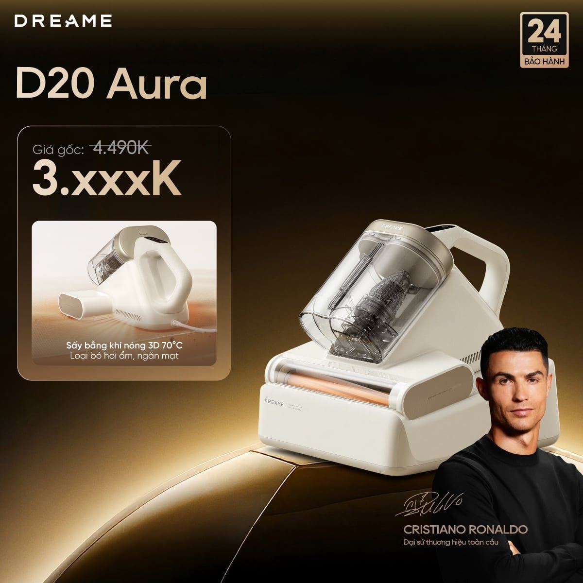 Máy hút bụi giường nệm Dreame D20 Aura