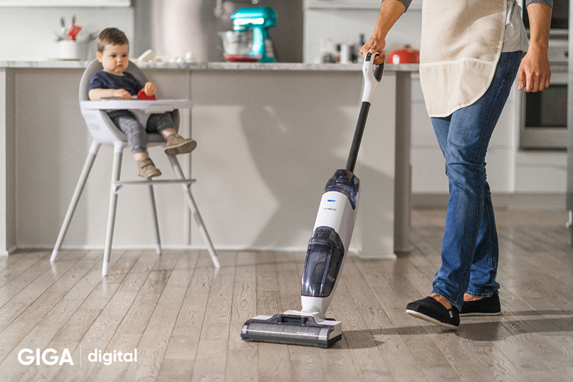 Kiểu dáng công thái học cho phép người dùng di chuyển máy hút bụi lau sàn không dây Tineco iFloor 2 Max dễ dàng