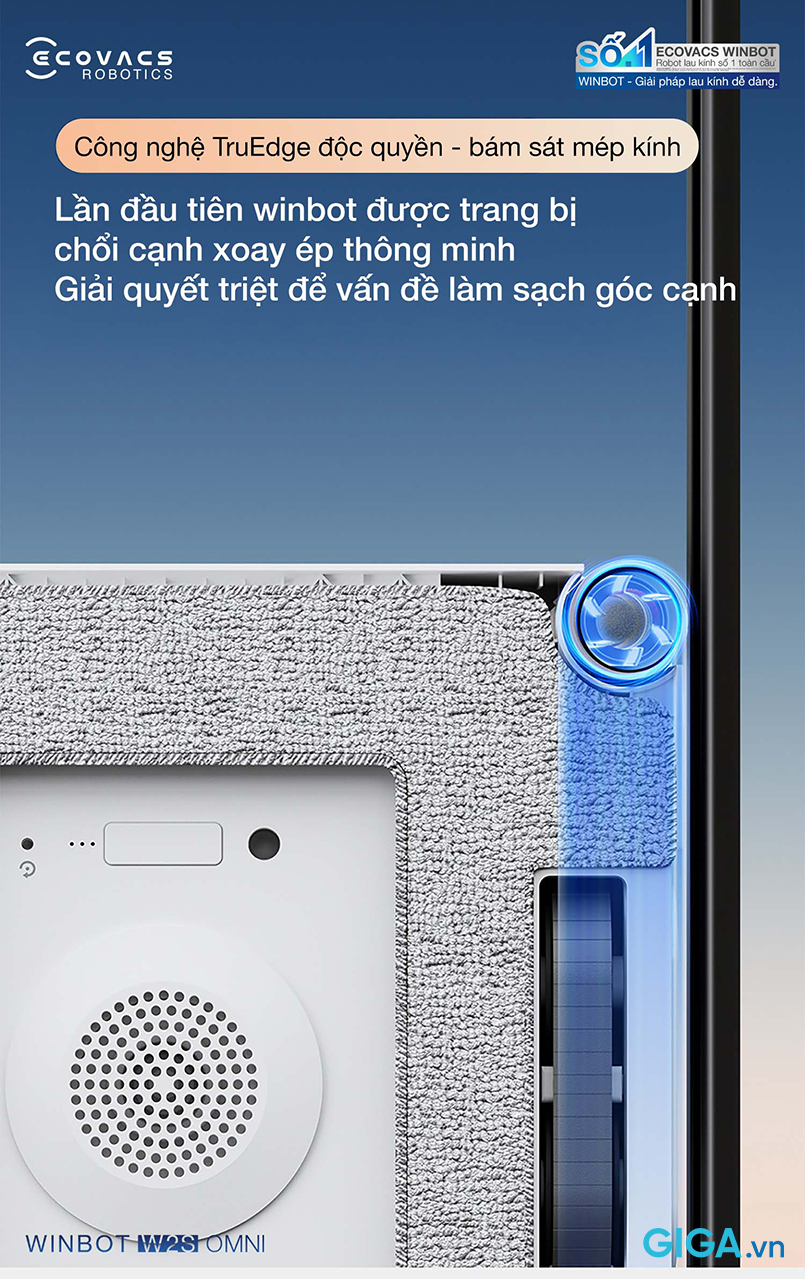 Robot lau kính W2S Omni mở ra kỷ nguyên mới trong việc vệ sinh nhà cửa với sự ra đời của công nghệ TruEdge đột phá.