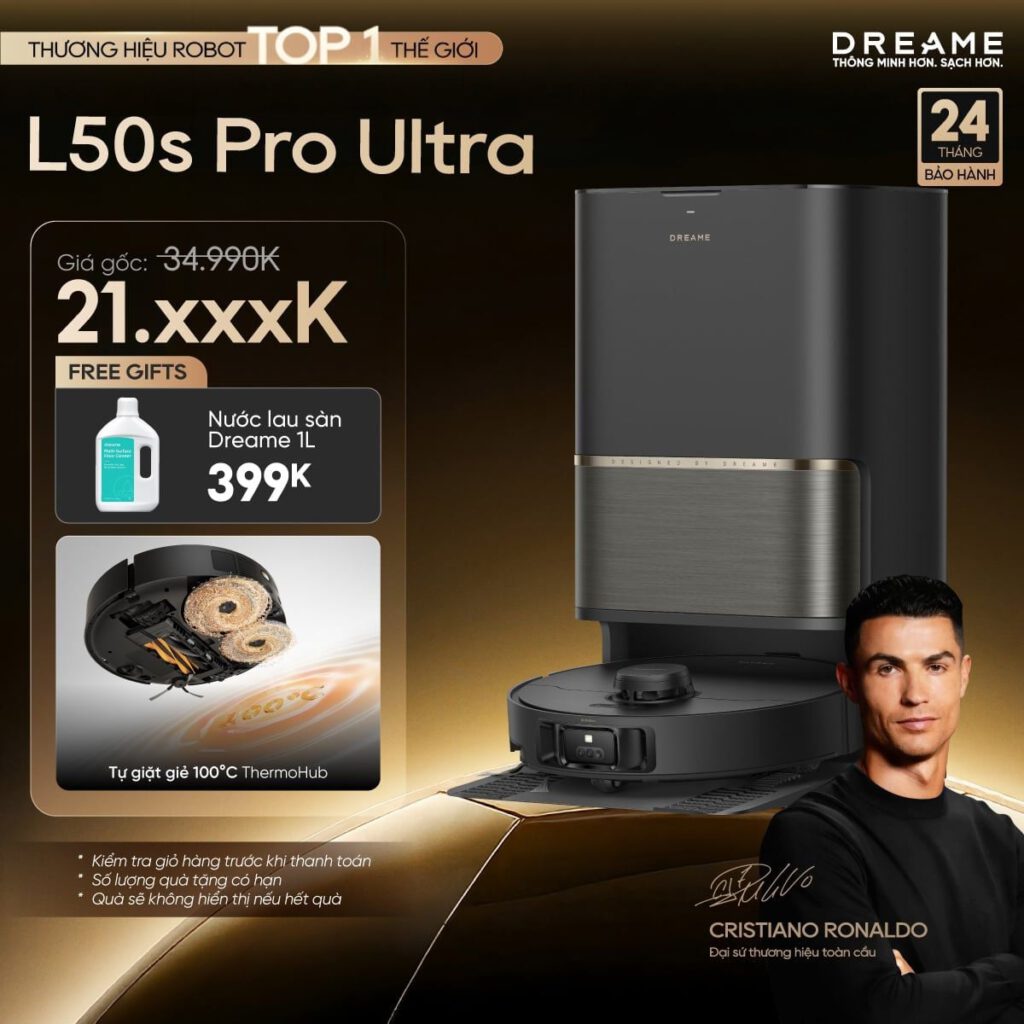 Robot hút bụi lau sàn chuyên dụng Dreame L50s Pro Ultra