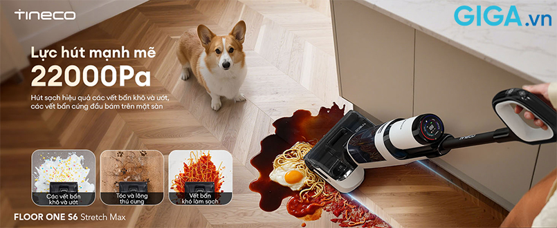 Máy hút bụi lau sàn khô ướt Tineco Floor One S6 Stretch Max - Ảnh 4