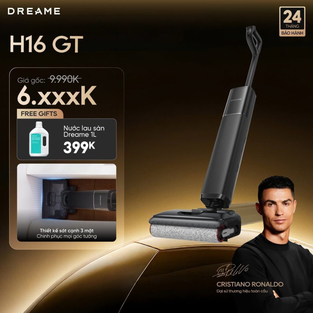 Máy hút bụi lau sàn khô & ướt H16 GT