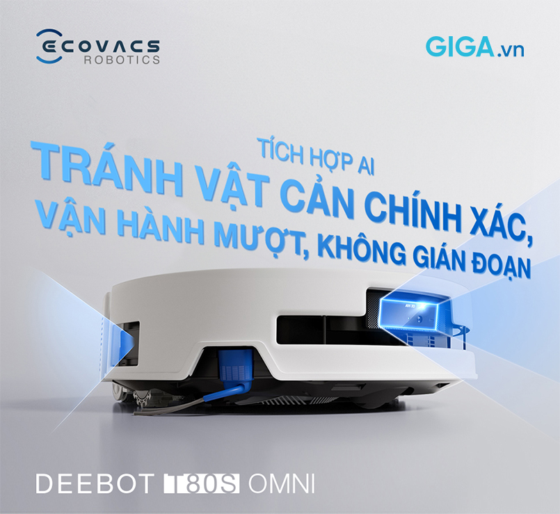 T80S với công nghệ AIVI™ 3D 3.0 nhận diện và di chuyển bám sát mọi vật thể