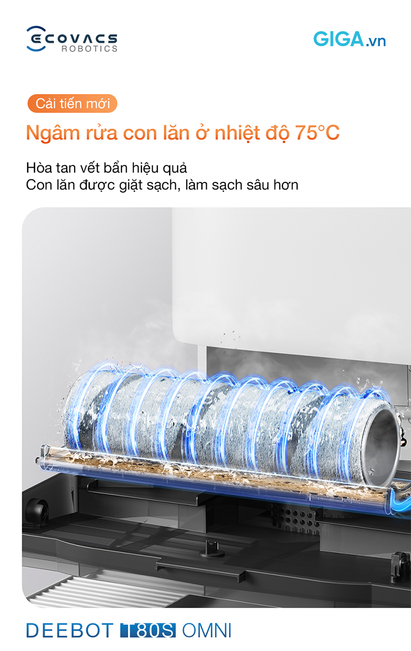 T80S giặt ngâm con lăn ở nhiệt độ 75°C