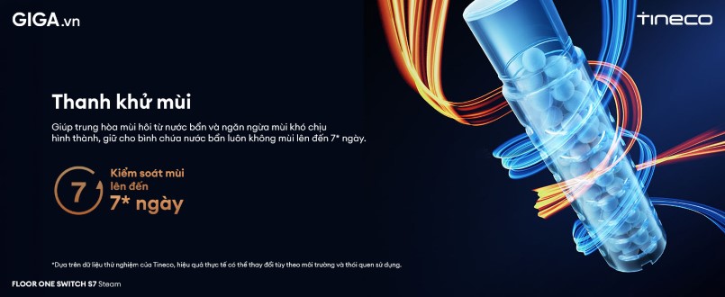 máy hút bụi Floor One Switch S7 Steam thanh khử mùi thông minh, ngăn mùi lên đến 7 ngày