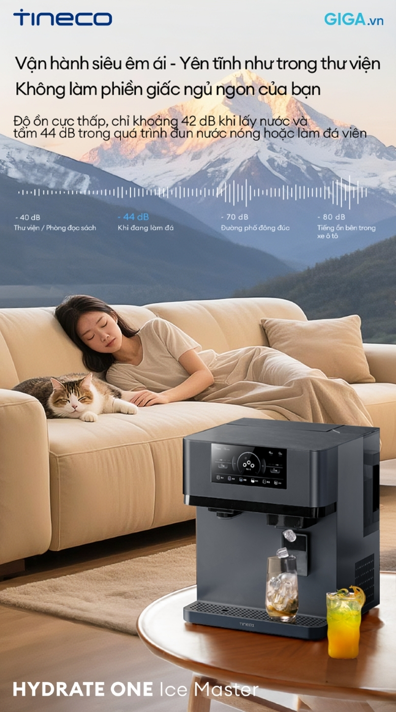 Máy lọc nước Tineco HYDRATE ONE Ice Master WP33A10EVN vận hành siêu êm ái