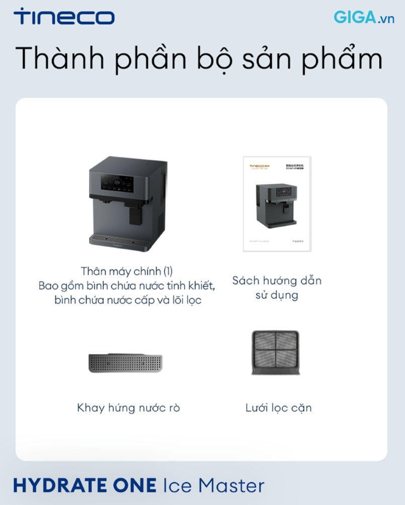 Thông số máy lọc nước Tineco HYDRATE ONE Ice Master