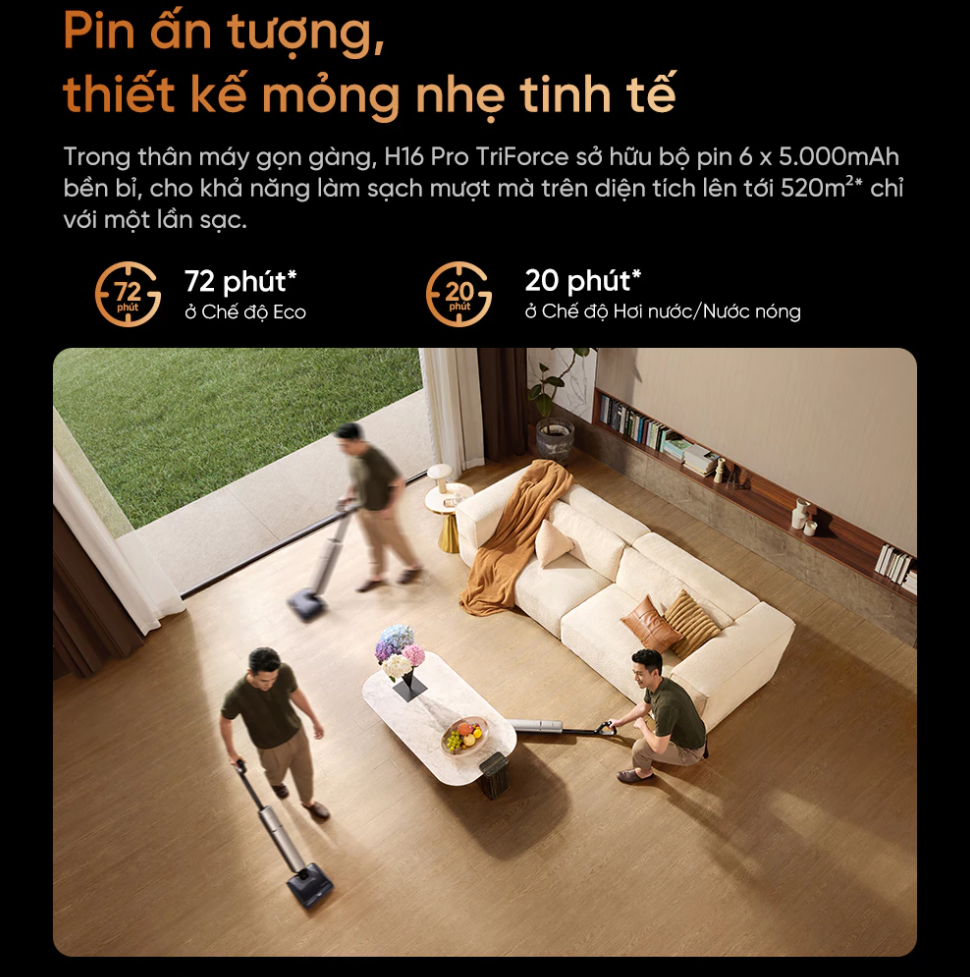 Máy Hút Bụi Lau Nhà Dreame H16 Pro TriForce – Hàng Chính Hãng