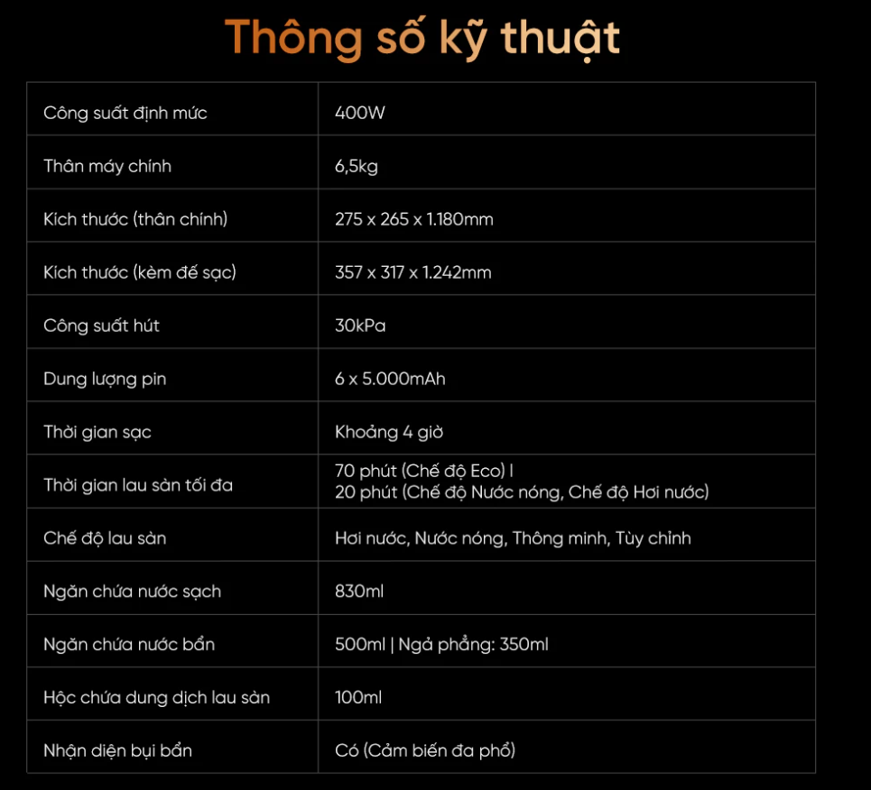 Máy Hút Bụi Lau Nhà Dreame H16 Pro TriForce – Hàng Chính Hãng