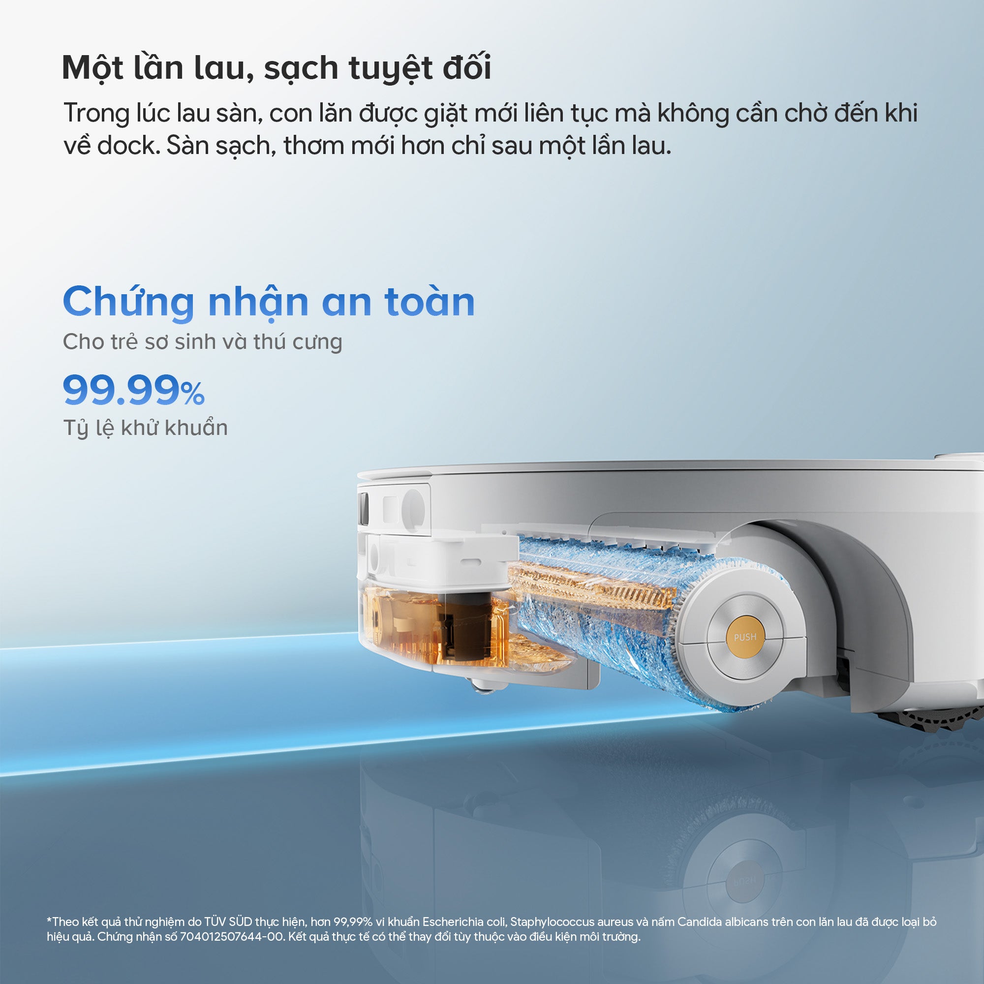 Một lần lau, sạch tuyệt đối