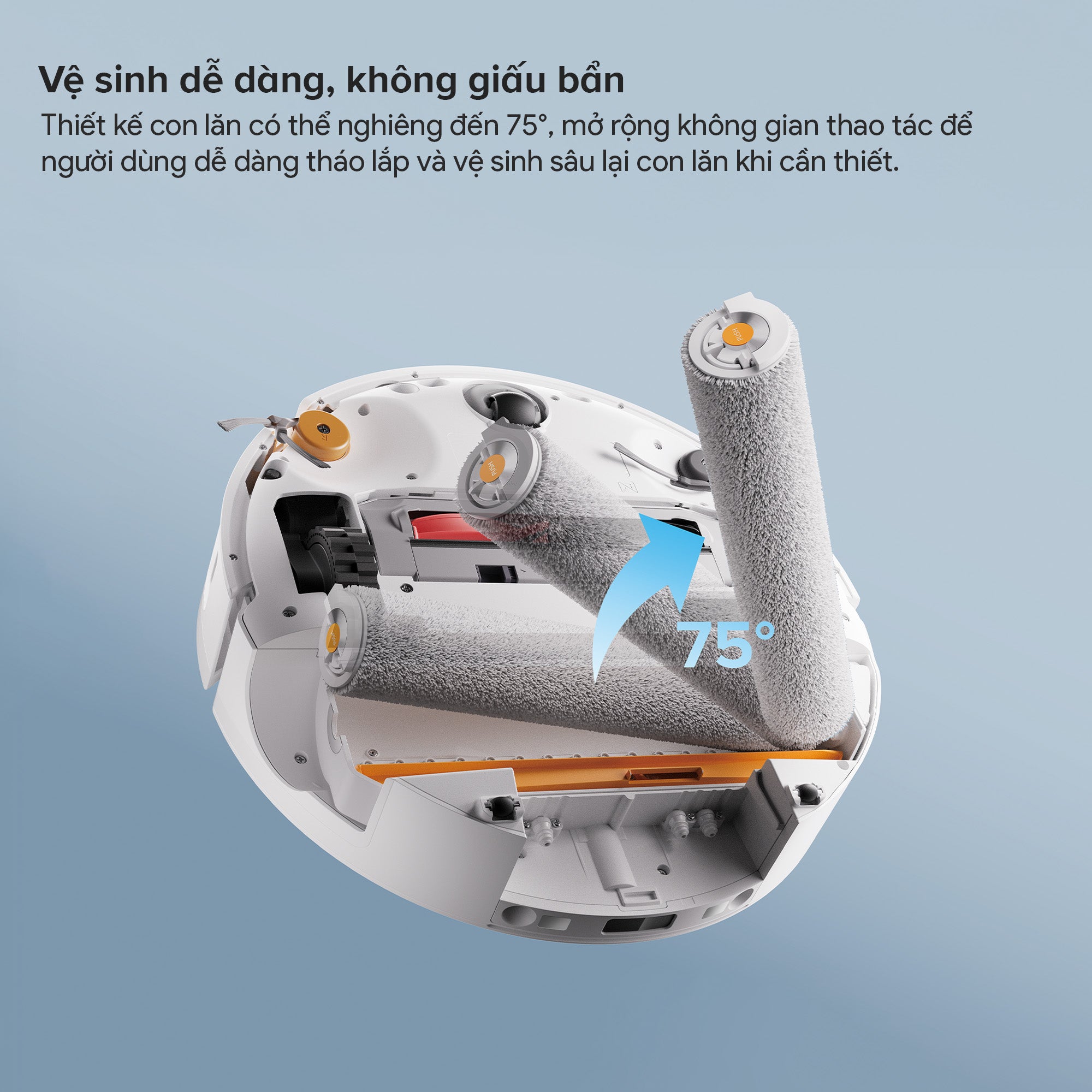 Vệ sinh dễ dàng, không giấu bẩn